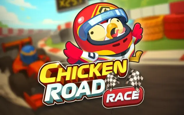 Banner zu Chicken Road Race mit einem Renn-Huhn